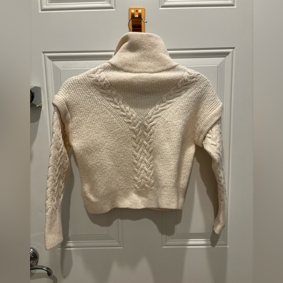 La Ligne Bastien Cable Knit Merino Wool Pullover Sweater Cream Ivory Size small - Picture 3 of 5